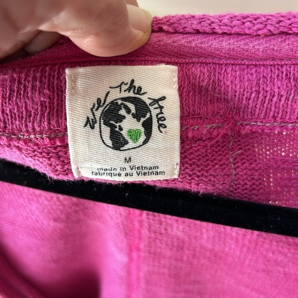 We The Free Fuschia Exposed Seam Relaxed Fit Top Size Medium - Picture 3 of 12